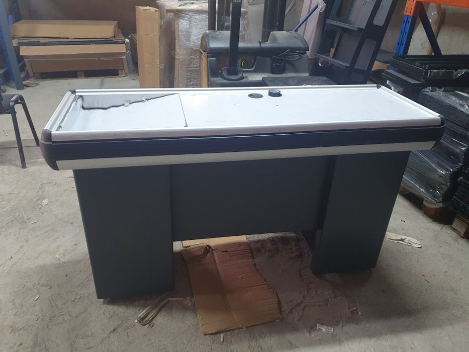 BLACK SEA CHECKOUT L TYPE DESK W/O BELT (ECO) - (R) L:1400 D:1000 / H:900