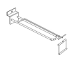 Double hook with price tag for profile 300mm, chrome
