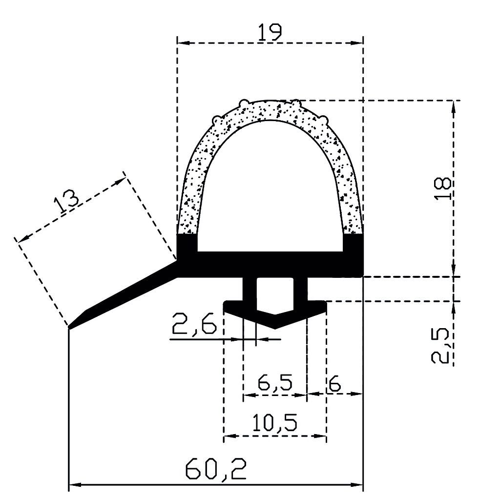 Refrigerator Door Seal I-408-01B