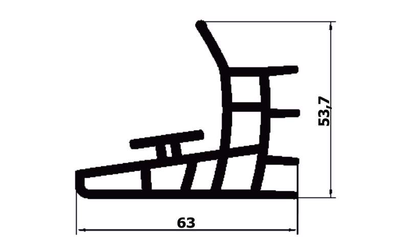 Refrigerator door seal I-P363