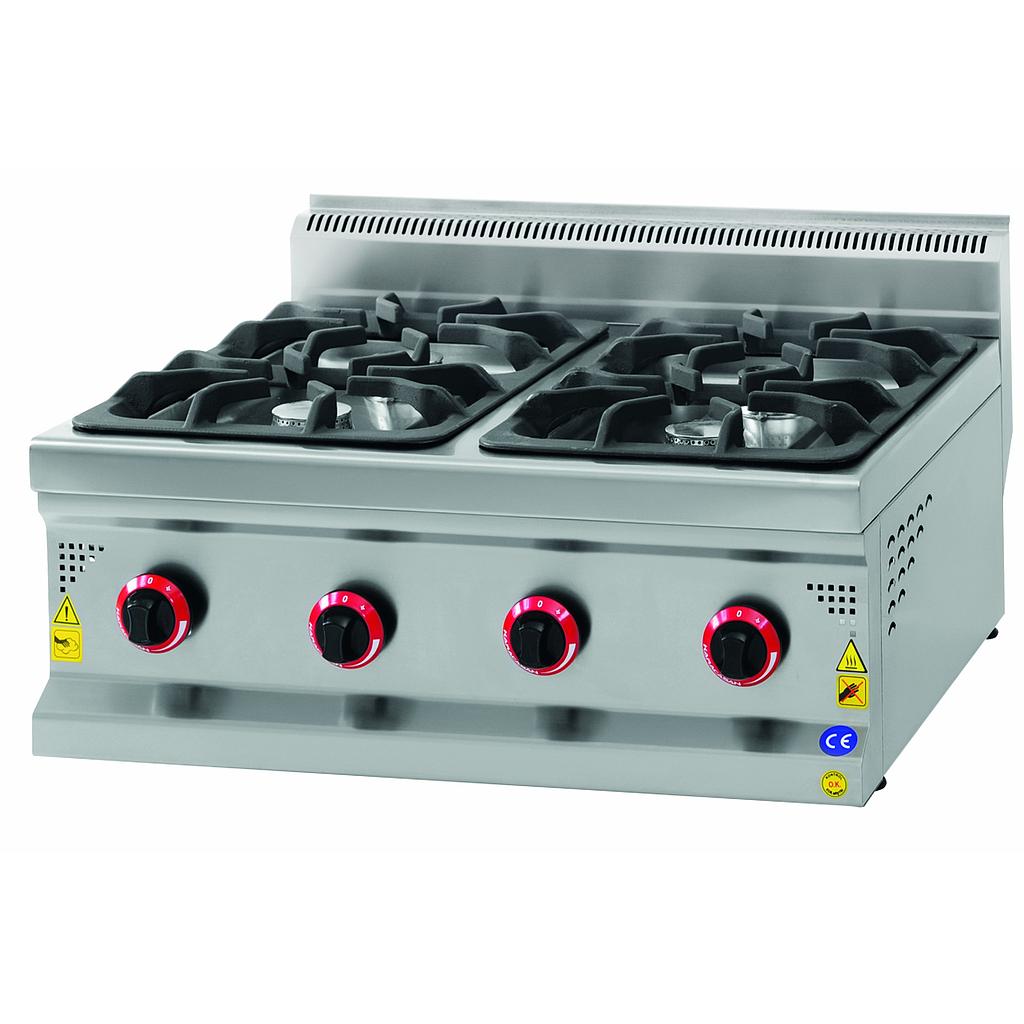 Gas stove 4 zones 600x600x300