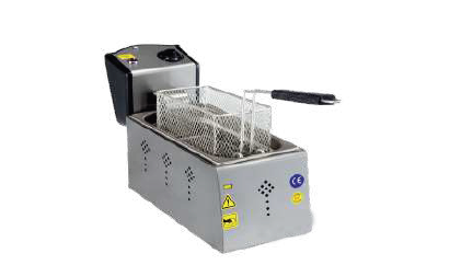 Фритюрник единичен електрически, 185x360x200, 3 л.