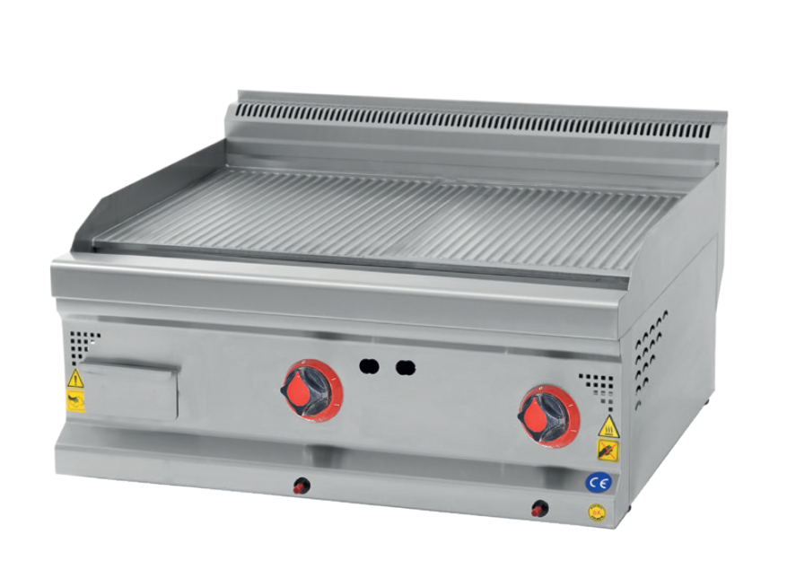 Grill plate type ribbed GAS; 800x700x300