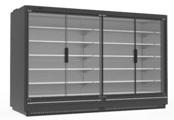 [Mtk.110234] Wall refrigerated display case SARDINYA XS/ 3750x760x2000mm, with doors (for outdoor unit)