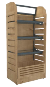[RY.110410] WOODEN BAKERY STAND 580x1000x2250 MDF W/PVC