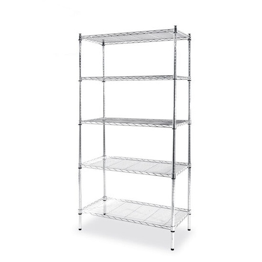 [hendi.812204] Метален стелаж Hendi 455x910x1830 мм ; поддържа 80 кг/рафт, хромирана стомана