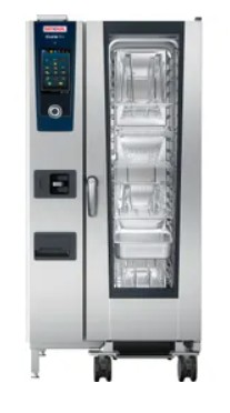 [PR/111319] Конвектомат Rational iCombi Pro® 20 - 1/1, електрически Капацитет: 16 тави x 400x600 mm Включва количка за тави: 16 тави x 400x600 mm