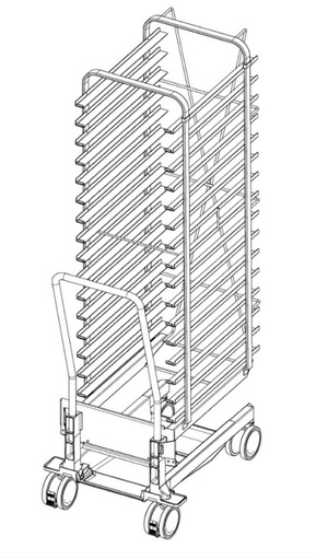 [60.21.292] Mobile oven rack. Rational Model 20-1/1.