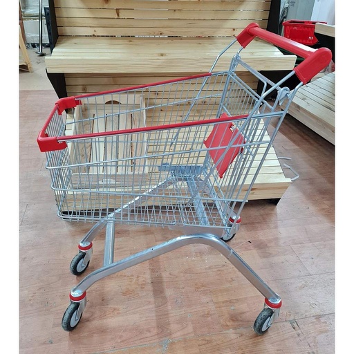 [GP-MM-002-Red] Metal shopping cart red 100 liters