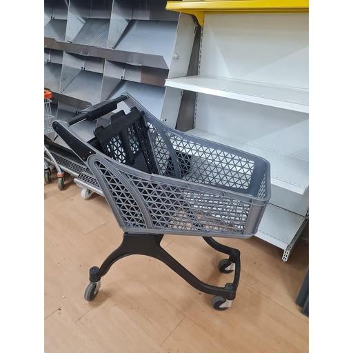 [GP-PM-004-Silver] Plastic shopping trolley 100lt / Silver