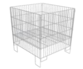 [RY.ACS010281] FOLDING WIRE BASKET D:530 / L:530 H:740 CHROME COATED