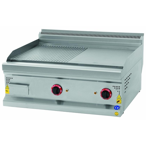 [KRCS.IZYGL.870] Plate-type grill smooth and ribbed GAS, 800x700x300