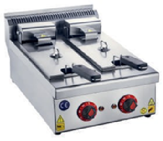[KRCS.SFE.33] Double electric fryer, SNACK series 400x570x290, 3+3 l.