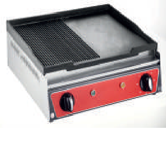 [KRCS.EIZDE.50] Grill electric 500x400x200 Smooth and ribbed plate