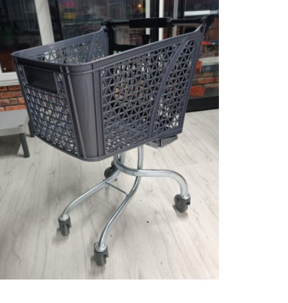 [GP-PMМ-002] Spider plastic shopping trolley 80 lt / black metal legs