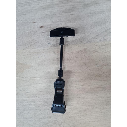 [HMK/C-40/YAVUZ] Large clip with label holder 5.5 cm - 5 cm black