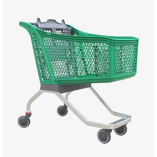 [GP-PM-130-Dark.Green] Plastic shopping trolley 130 l dark green