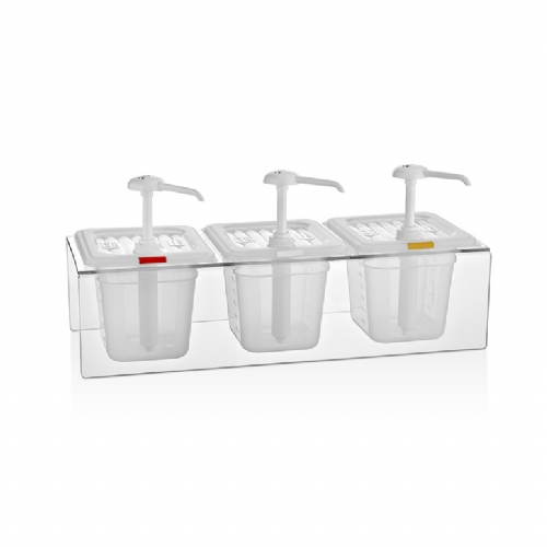 [GastroPlast/GDP-03] Triple dispenser with sauce pump