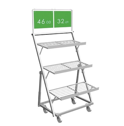 [END.T1405] Fruit and vegetable rack on wheels 147x90x60