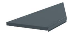 [RY.MSS040177] SHELF INTERNAL CORNER (P25) D : 600 / L : 1100 T:0,7 FOR D:600 BASE SHELF